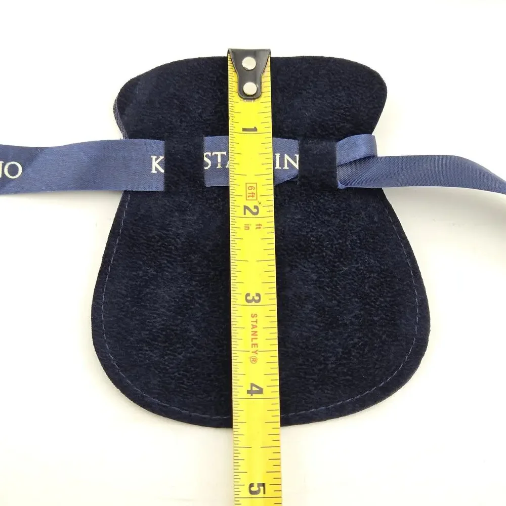 Konstantino Jewelry Pouch Dust Bag Lot of 4 Suede Envelope Case Blue